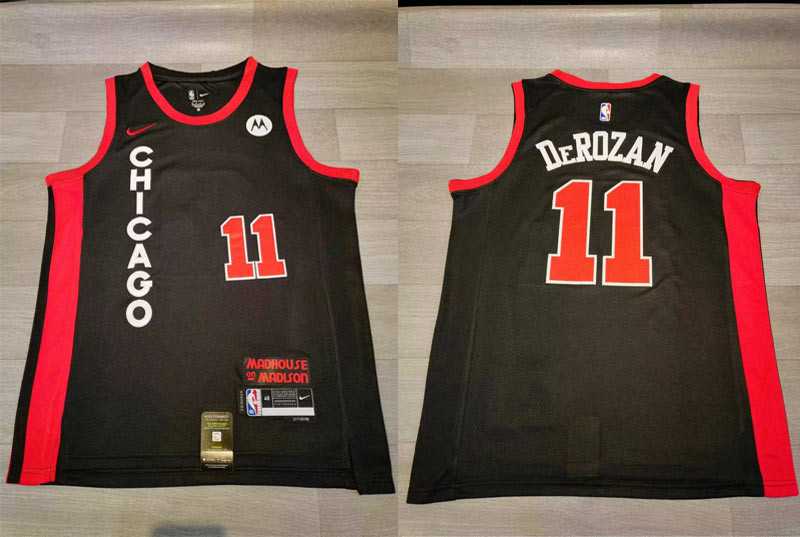 Bulls 11 Demar Derozan Black Nike 2023-24 City Edition Swingman Jersey->dallas mavericks->NBA Jersey